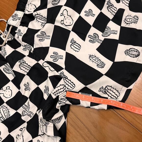Negative Space Swim Shorts Size XL Cactus Black Checker Trunks - Picture 9 of 9